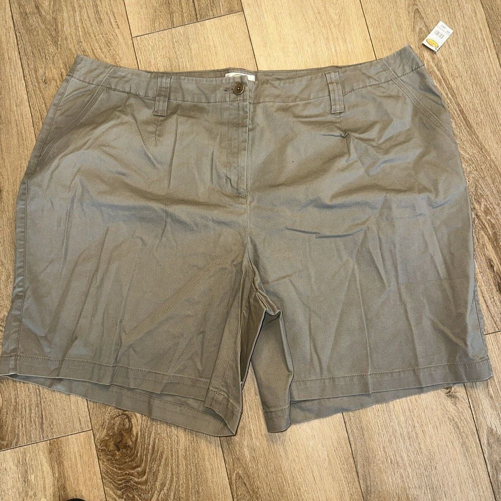 Talbots Women's Plus 24W Relaxed Chino Short Stretch Comfort NEW‎